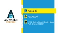 AA Watter Purifer Business Card