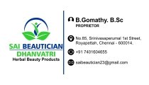 Sai Beatician Dhanvatri Business Card