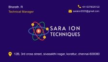 Sara Ion Techniques Business Card