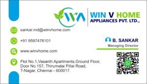 Win V Home Appliance Busness Card Back